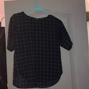 Checkered blue shirt